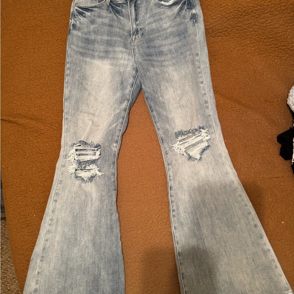 Risen Distressed Light Blue Women's Jeans